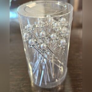 20 Hair Pins with Rhinestones and Pearls